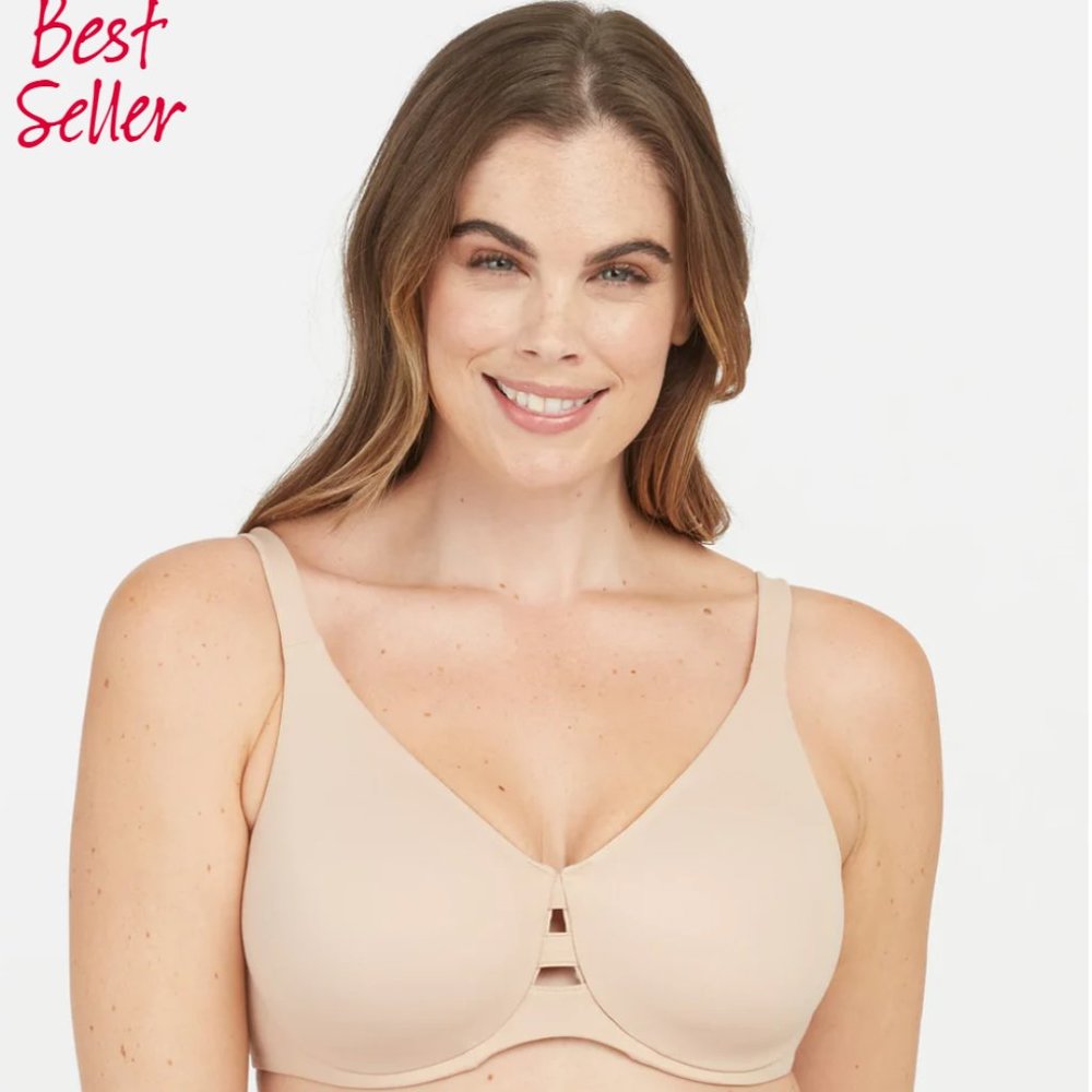 Spanx Low Profile Minimizer Bra - Champagne Beige - 36DD